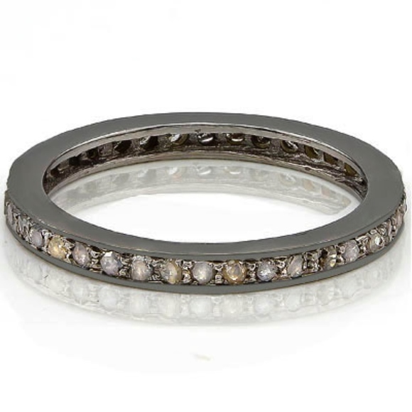 Ring Black Gold over Sterling Silver Victorian